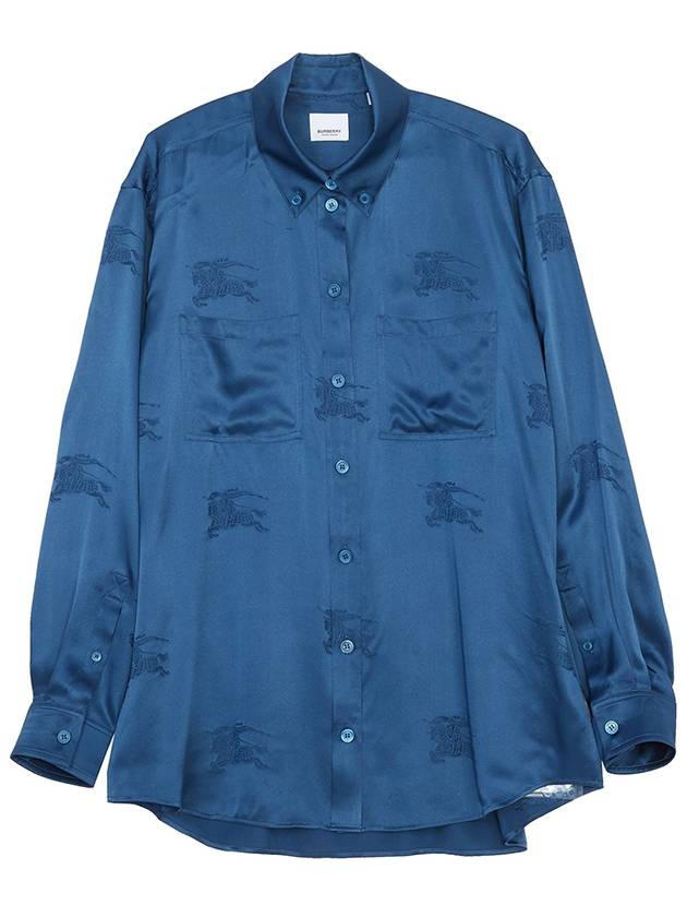 EKD Silk Jacquard Shirt Blue - BURBERRY - BALAAN 2