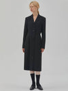 RYUL+WAI: Tailored Wool Long Dress Black - RYUL+WAI: - BALAAN 3
