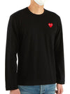 Red Heart Wappen Long-Sleeve T-Shirt Black  P1 T118 1 - COMME DES GARCONS - BALAAN 4