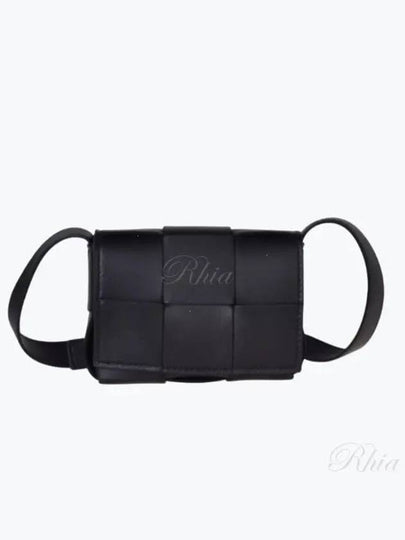 Intrecciato Cassette Small Cross Bag Black - BOTTEGA VENETA - BALAAN 2