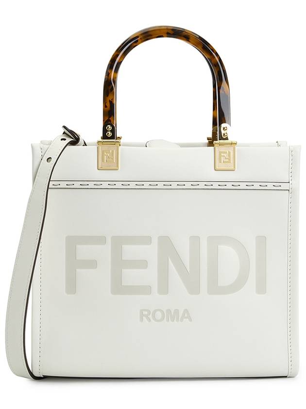 Sunshine Small Leather Tote Bag White - FENDI - BALAAN 2