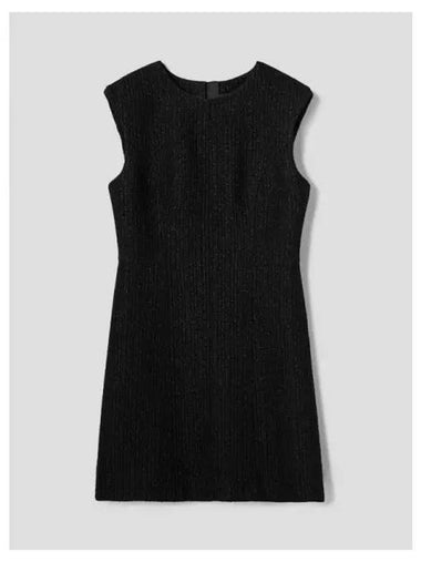 Tweed sleeveless mini dress black domestic product - JUUN.J - BALAAN 1