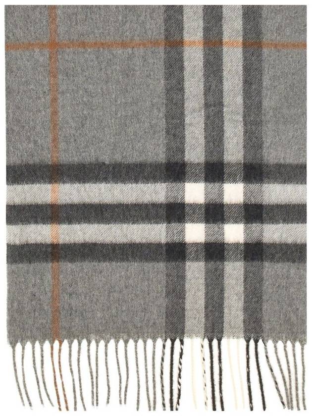 Giant Check Cashmere Scarf Grey - BURBERRY - BALAAN 6