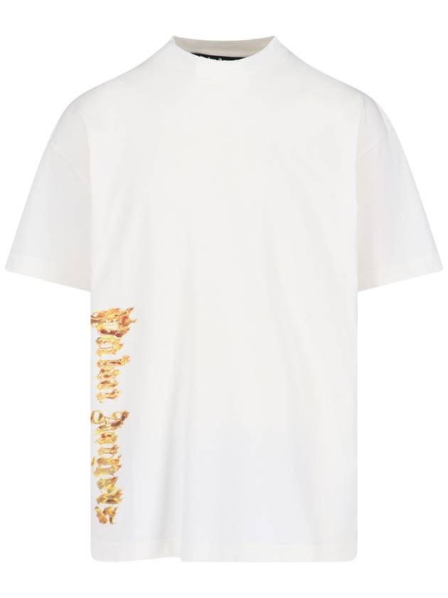 Palm Angels Burning Farm Short Sleeve T Shirt Off White - PALM ANGELS - BALAAN 2