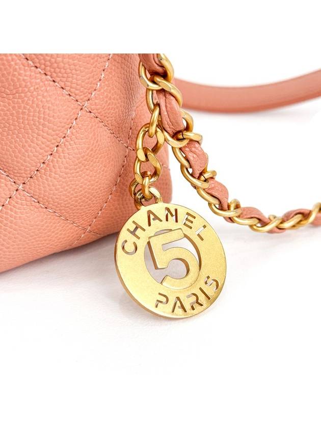 Women s Shiny Crumpled Hobo Bag Caviar Pocket Chain Cross Shoulder Pink - CHANEL - BALAAN 9