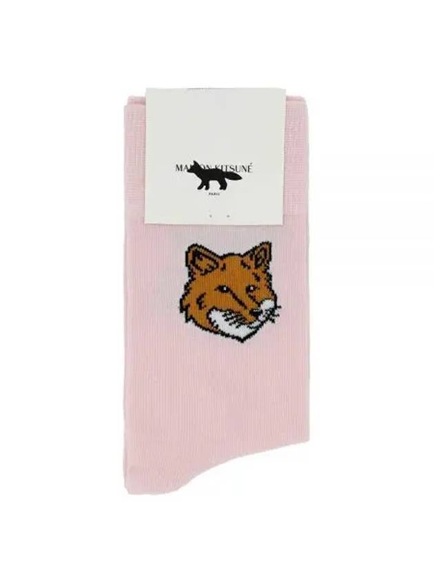 Fox Head Socks Pink - MAISON KITSUNE - BALAAN 2