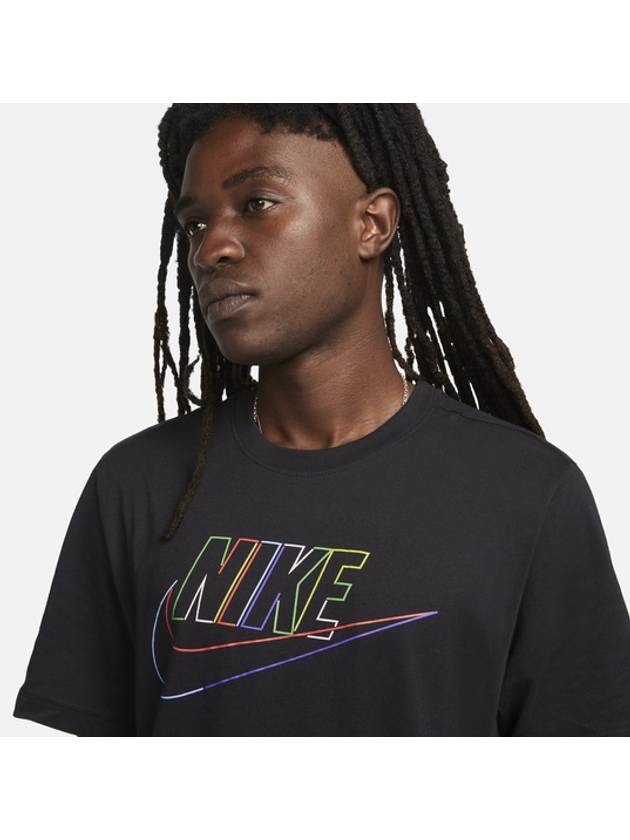 Sportswear Logo Print Club Short Sleeve T-Shirt Black - NIKE - BALAAN 3