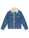 Truck Fur Denim Jacket Blue - AMI - BALAAN 2