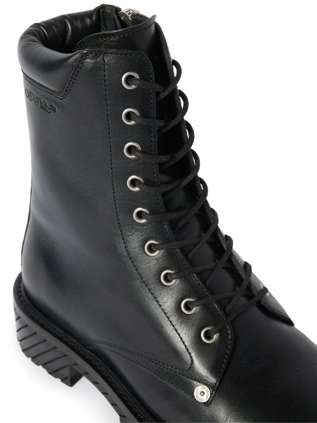 BLACK LEATHER BOOTS OMID025F23LEA0011010 - OFF WHITE - BALAAN 7