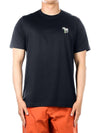 Zebra Print Cotton Short Sleeve T-Shirt Navy - PAUL SMITH - BALAAN 2