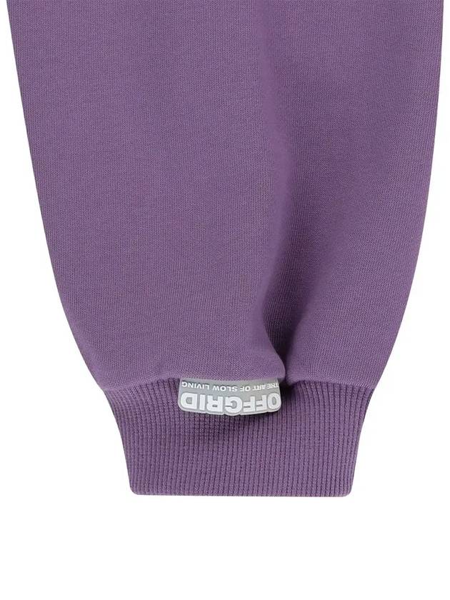 Double pocket crop sweatshirt dark purple - OFFGRID - BALAAN 4