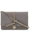 Alphabet Logo Charm Grain Leather Shoulder Bag Grey - CHLOE - BALAAN 1