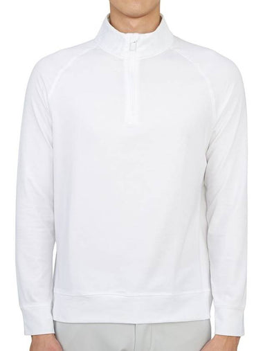 Men's Half Zip Up Long Sleeve T-Shirt Snow - G/FORE - BALAAN 1