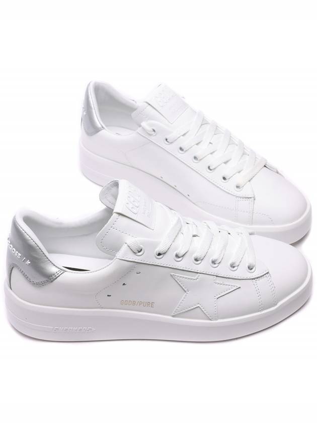 Men's Pure Star Silver Heel Low Top Sneakers White - GOLDEN GOOSE - BALAAN 6