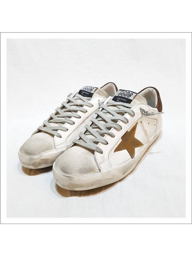 Superstar Brown Tab Low Top Sneakers White - GOLDEN GOOSE - BALAAN 2