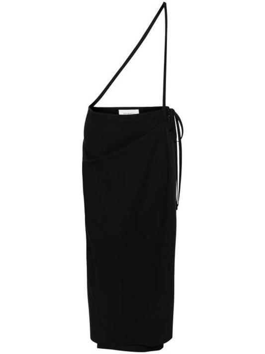 Women's Tailored Long A Line Skirt Jet Black - LEMAIRE - BALAAN 1