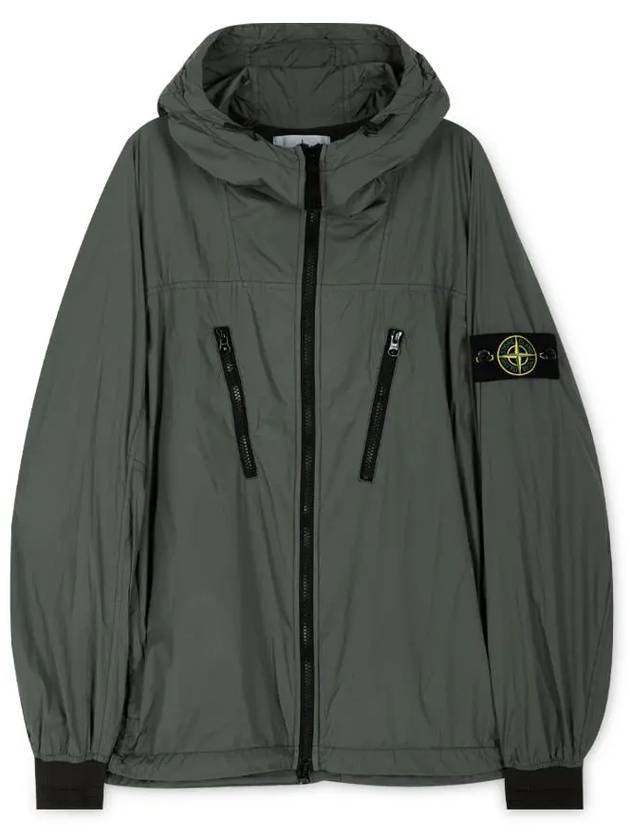 Skin Touch Nylon TC Hooded Jacket Musk Green - STONE ISLAND - BALAAN 2