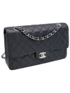 A01112 Caviar Black Classic Medium Silver Chain Shoulder Bag - CHANEL - BALAAN 2