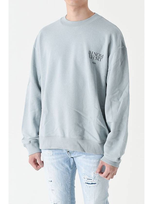 NUS22235 Bag Mask Sweatshirt Blue Gray 364 - IH NOM UH NIT - BALAAN 1