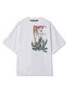 23 ss ECOFRIENDLY Cotton T-shirt WITH UPSIDEDOWN Palm T-shirt PMAA066S23JER0030155 B0650030843 - PALM ANGELS - BALAAN 1