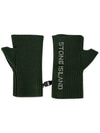 Men's Lettering Logo Gloves Olive - STONE ISLAND - BALAAN 2