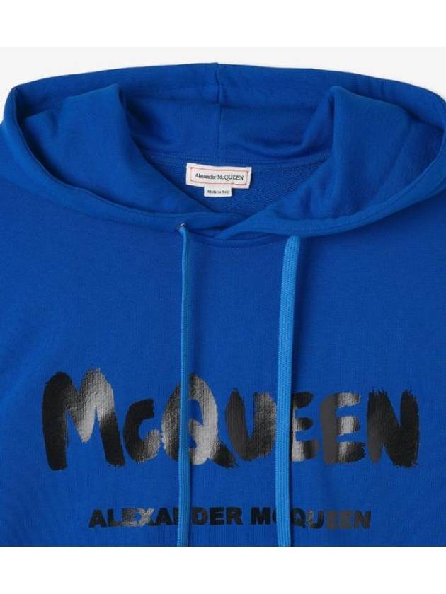 Graffiti Logo Hoodie Blue - ALEXANDER MCQUEEN - BALAAN 4