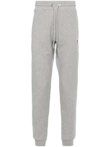 Logo Patch Track Pants Gray - MONCLER - BALAAN 1