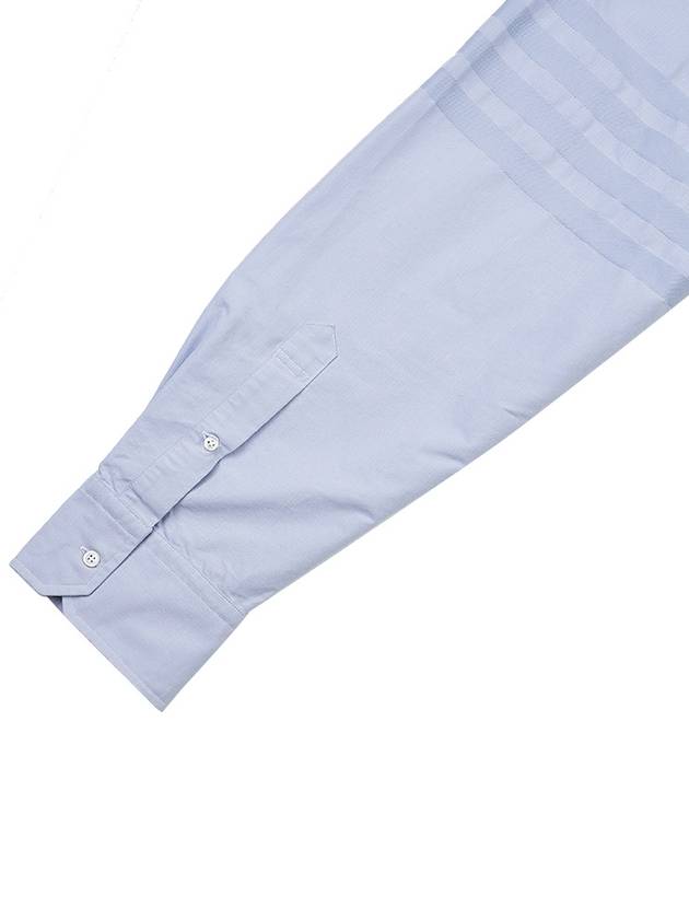 Striped Detail Long Sleeved Shirt Light Blue - THOM BROWNE - BALAAN 10