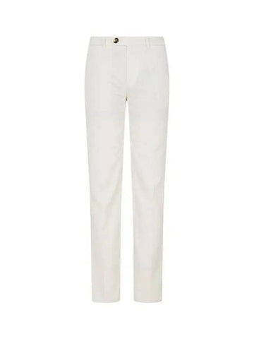 Men s unbutton closure corduroy pants cream 270214 - BRUNELLO CUCINELLI - BALAAN 1