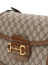 Horsebit 1955 Shoulder Bag Beige Ebony Brown - GUCCI - BALAAN.