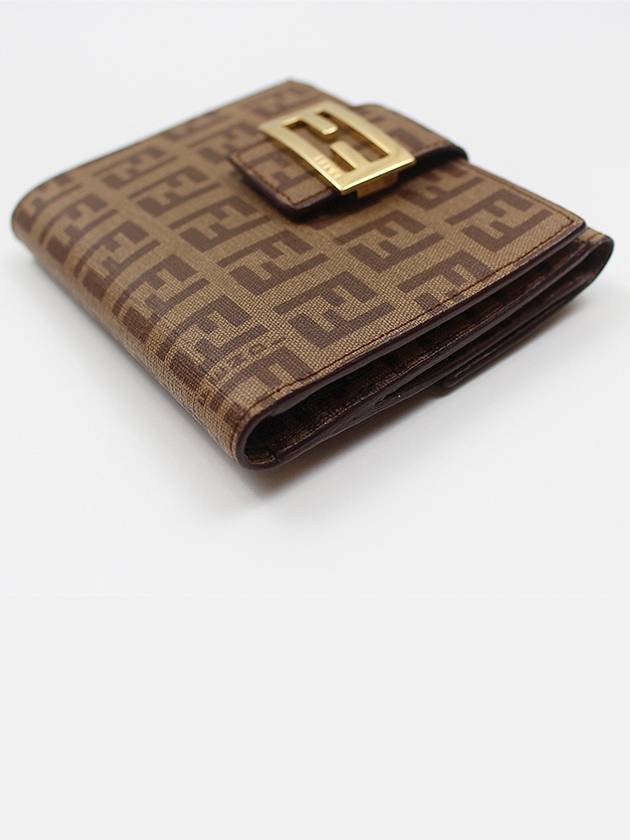 FF Logo PVC Juca Half Wallet Brown 8M0188 - FENDI - BALAAN 3