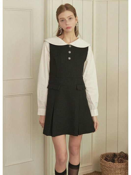 Primrose tweed bustier mini dress black - MICANE - BALAAN 1