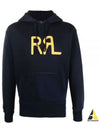 RRL Logo Print Pullover Hoodie Navy - POLO RALPH LAUREN - BALAAN 2