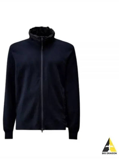 Cotton Double Mixed Zip-Up Jacket Navy - CP COMPANY - BALAAN 2