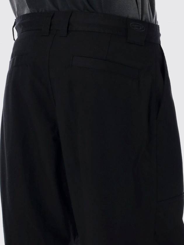 P Arne A Technical Cotton Twill Cargo Wide Pants Black - DIESEL - BALAAN 4