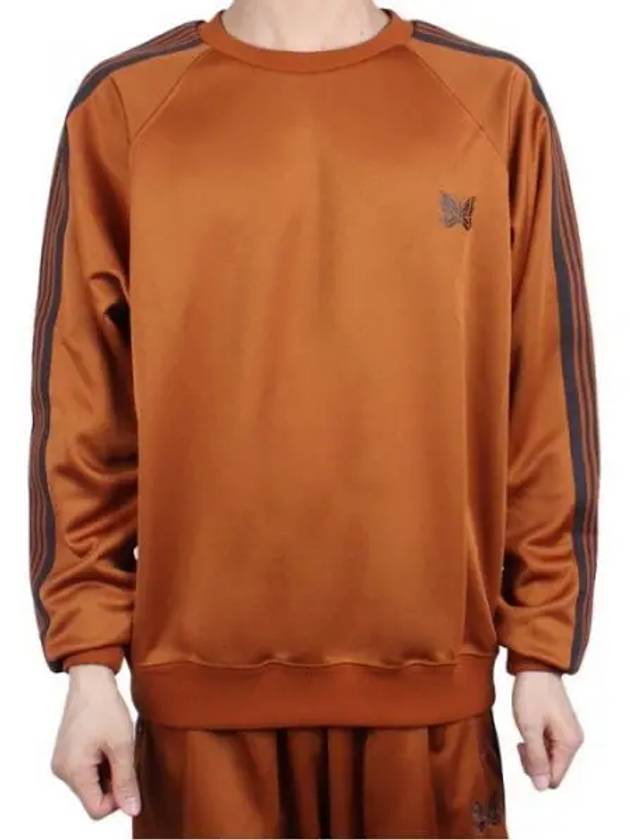 Men s Track Crew Neck Long Sleeve T Shirt Poly Smooth Rust OT227 270724 1120021 - NEEDLES - BALAAN 1