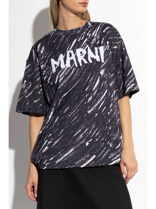 Marni Printed T-shirt, Women's, Black - MARNI - BALAAN 3