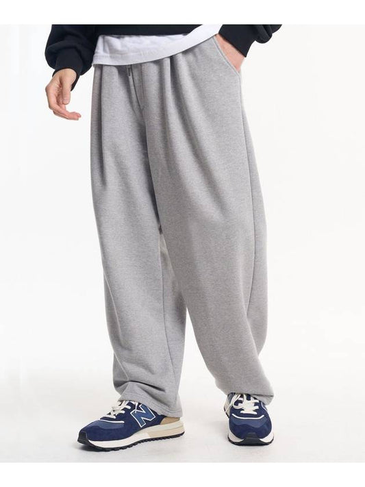 One-tuck balloon wide sweatpantsgray - MOO - BALAAN 1