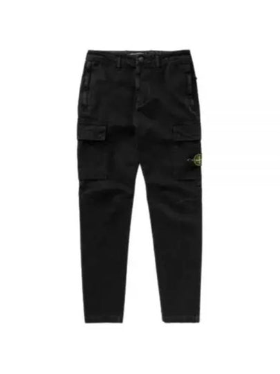 Compass Badge Cargo Straight Pants Black - STONE ISLAND - BALAAN 2