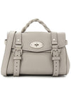 Alexa Heavy Grain Mini Tote Bag Pale Grey - MULBERRY - BALAAN 2