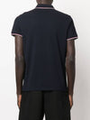 Small Logo Patch Short Sleeve Cotton Polo Shirt Navy - MONCLER - BALAAN 4