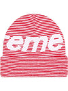 Big Logo Beanie Red Stripe - SUPREME - BALAAN 2