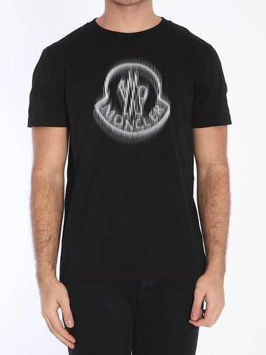 Blurred Logo T-Shirt - MONCLER - BALAAN 1