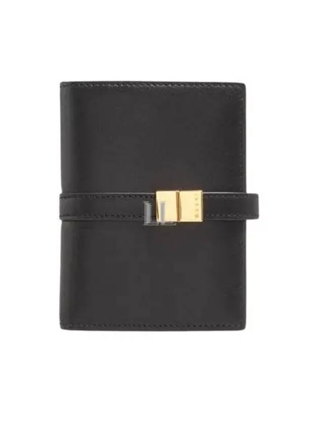 Strap Leather Half Wallet Black - MARNI - BALAAN 2