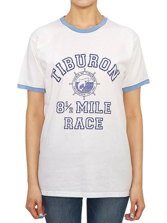 Women s Short Sleeve T Shirt TIBURON LIGHT WASHED WHITE ROYAL W - WILD DONKEY - BALAAN 1