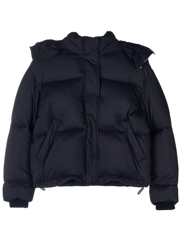 Women's Suit Short Padded Jacket Navy - LORO PIANA - BALAAN.