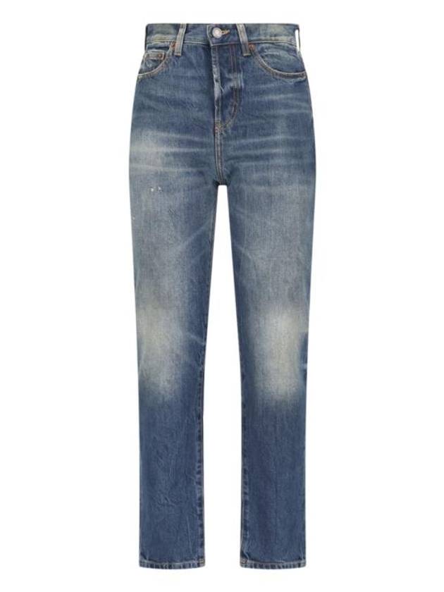 Denim Straight Jeans Blue - SAINT LAURENT - BALAAN 1