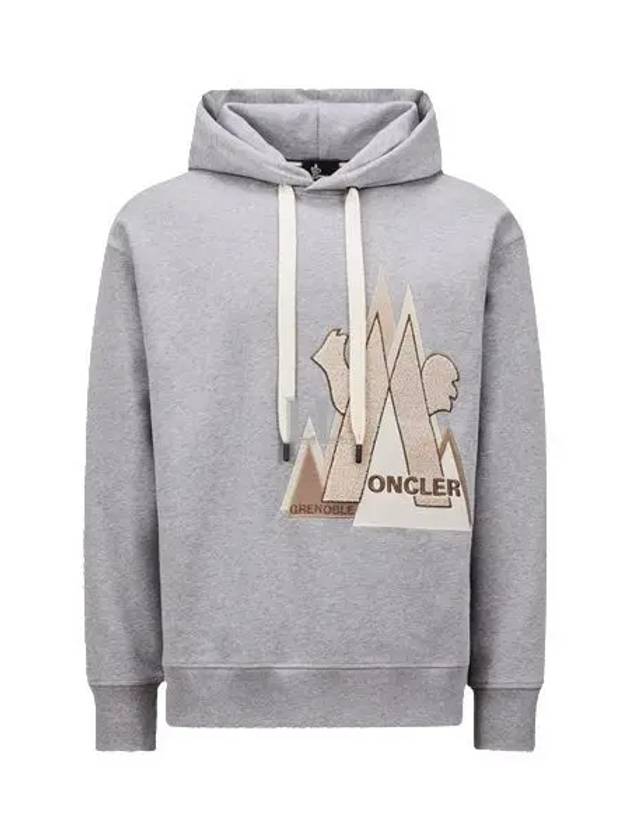 Grenoble Mountain Logo Hood Gray - MONCLER - BALAAN 2