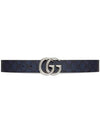 Marmont Double G Reversible Belt Dark Blue - GUCCI - BALAAN 3