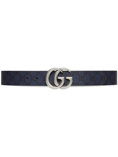 Marmont Double G Reversible Belt Dark Blue - GUCCI - BALAAN 2